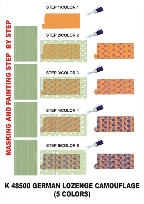 Lozenge 8 scheets (designed to be used with 5 COLORS kits)