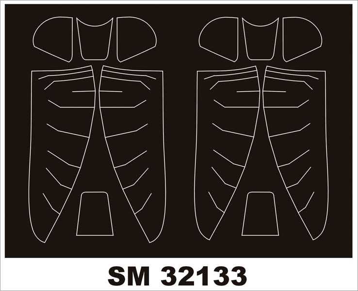 North-American P-51D MUSTANG canopy frame paint masks (inside and outside) (designed to be used with Tamiya kits)