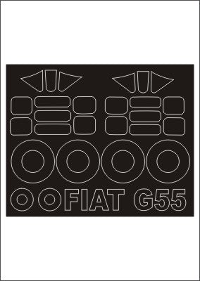 FIAT G.55 canopy frame paint masks (inside and outside) (designed to be used with Special Hobby kits)