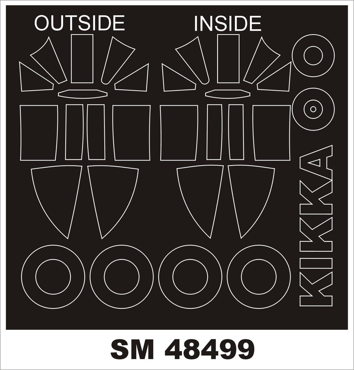 SHISEI KIKKA canopy frame paint mask (inside & outside) (designed to be used with Fine Molds kits)