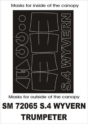 Westland Wyvern S.4 canopy frame paint mask (outside only) (designed to be used with Trumpeter kits)