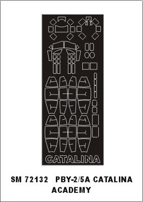 Consolidated PBY-2/PBY-5A Catalina canopy frame paint mask (outside only) (designed to be used with Academy and Hobby 2000 kits)