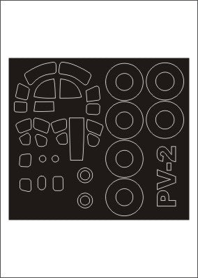 Lockheed PV-2 Harpoon canopy frame paint mask (outside only) (designed to be used with Special Hobby kits)