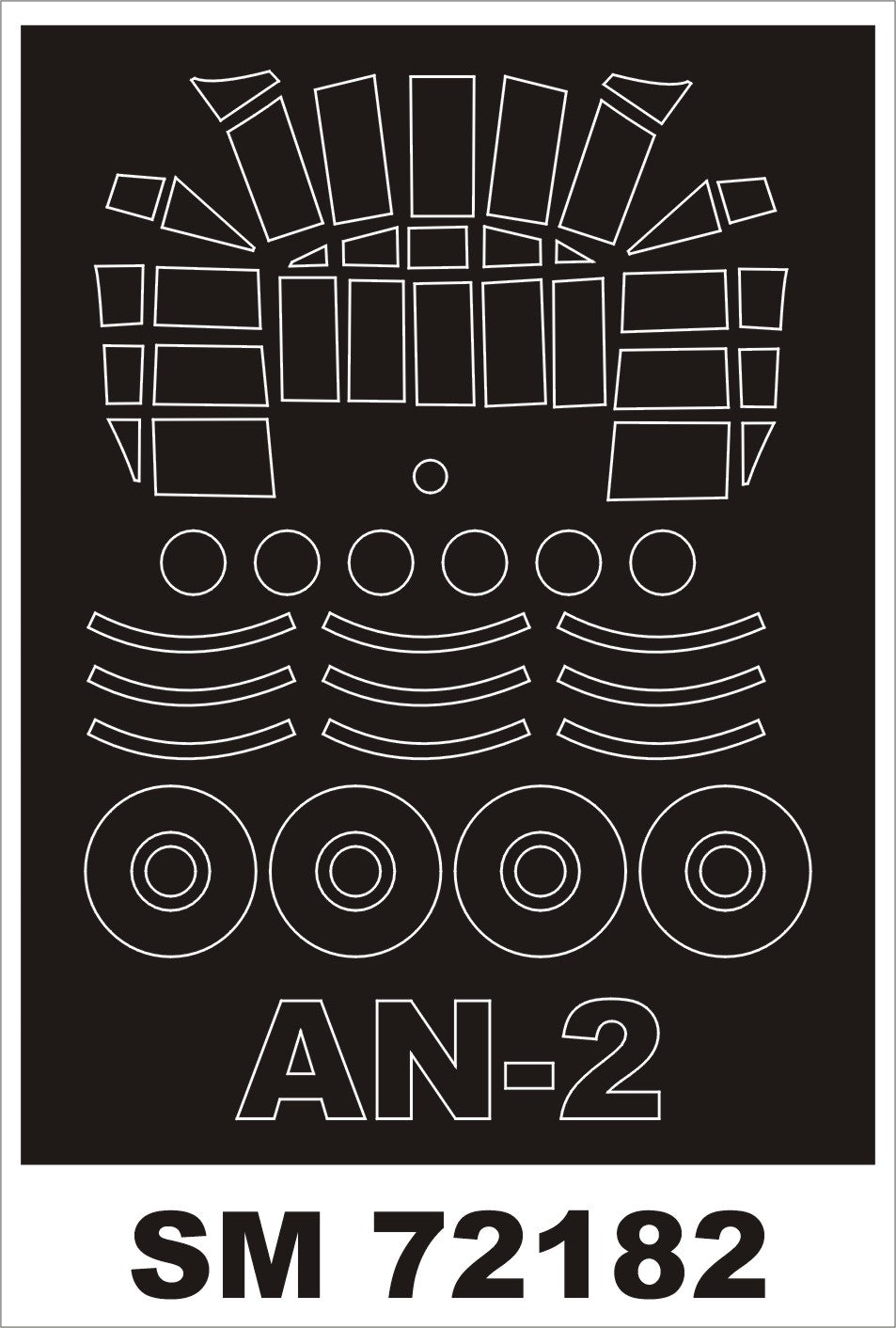 Antonov An-2 'Colt' canopy frame paint mask (outside only) (designed to be used with Revell kits)