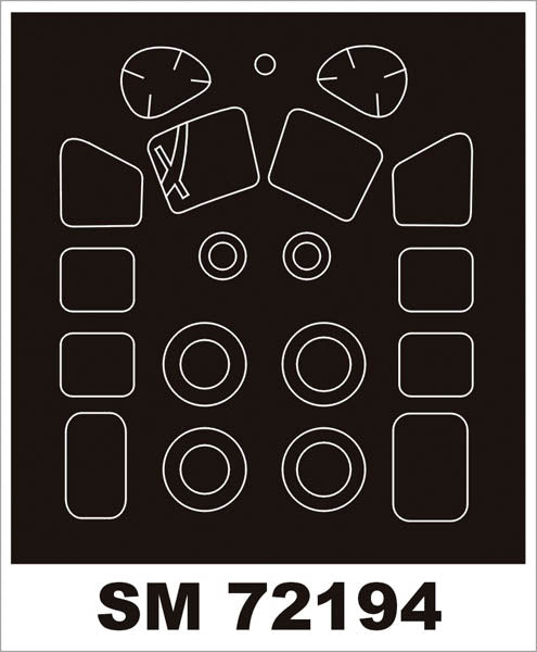 Mil Mi-2 canopy frame paint mask (outside only) (designed to be used with Hobby Boss kits)