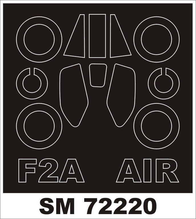 BAC/EE Lightning F.2A canopy frame paint mask (outside only) (designed to be used with Airfix kits)