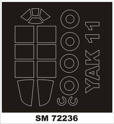 Yakovlev Yak-11 / C-11 'Moose' (outside only canopy masks) (designed to be used with RS Models kits)
