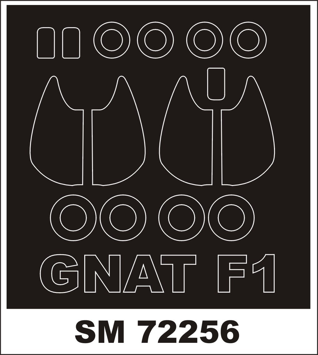 Folland Gnat F.1 (designed to be used with Special Hobby kits) (outside only canopy masks)