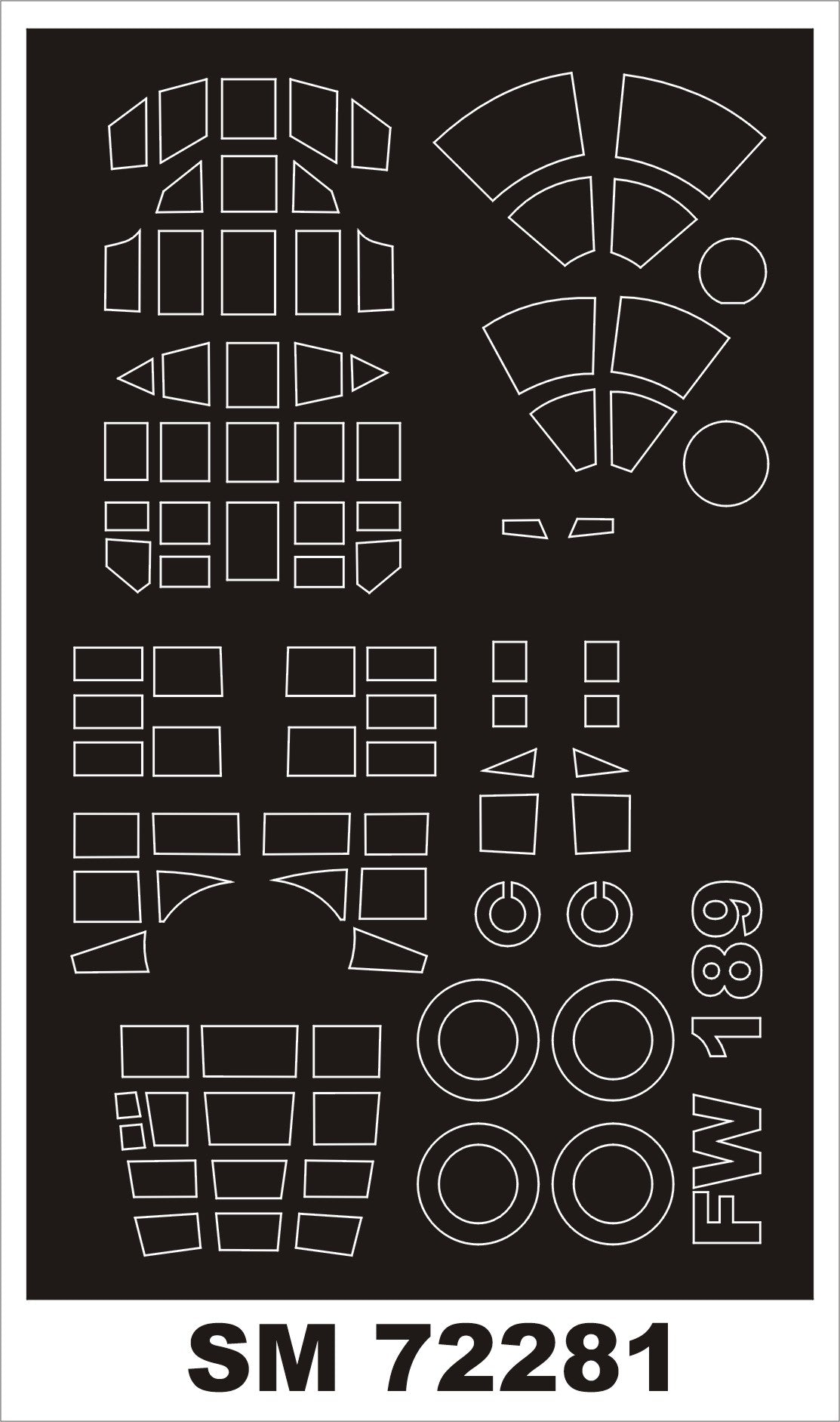 Focke-Wulf Fw-189A-1/Fw-189B-1 (outside canopy frame mask) (designed to be used with ICM UA UK kits)