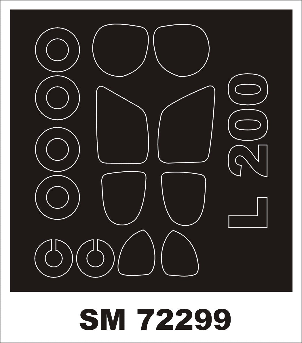 Let L-200A/L-200D Morava (outside canopy frame mask) (designed to be used with Kovozavody Prostejov kits)