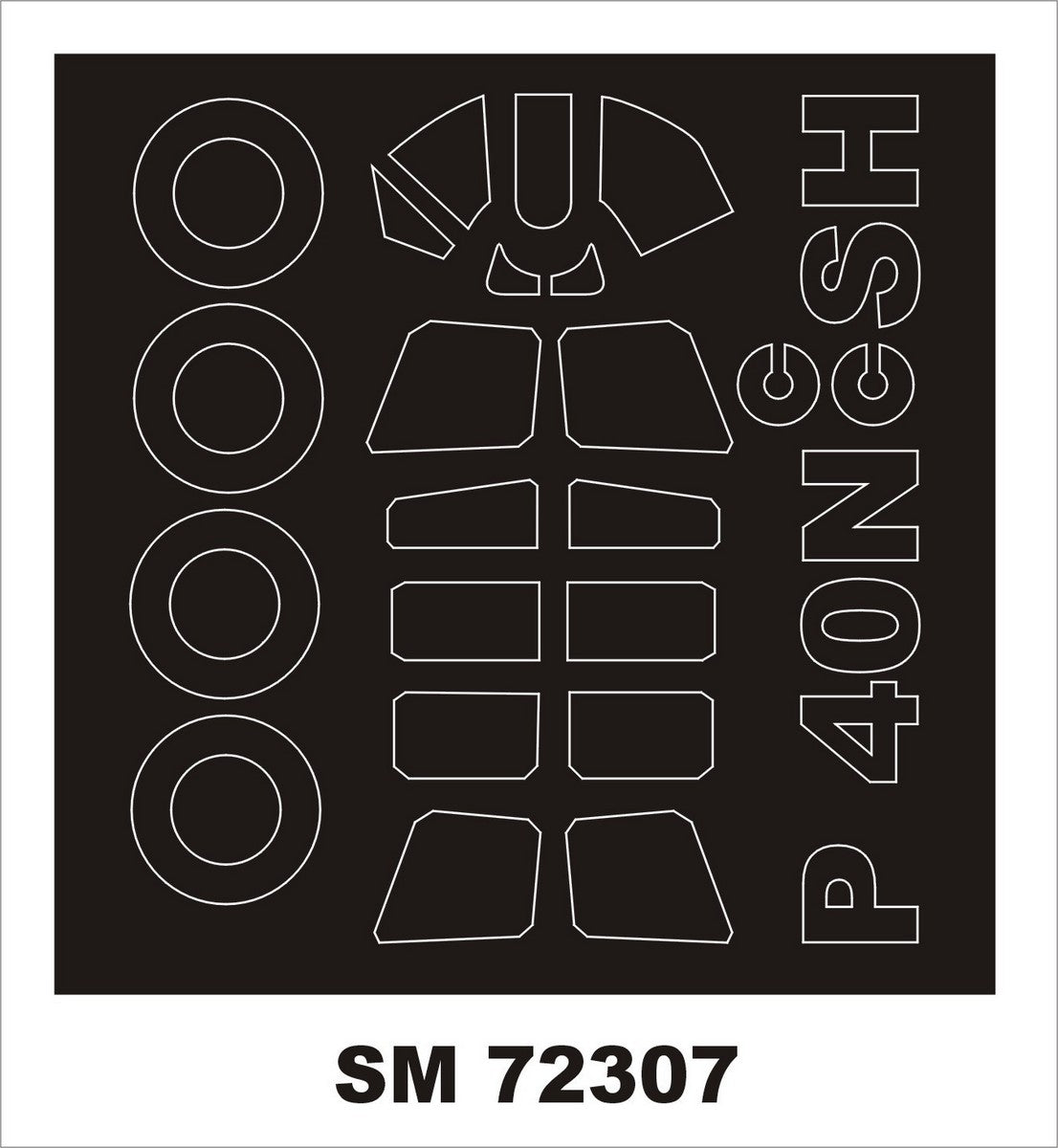 Curtiss P-40N Warhawk (outside canopy frame mask) (designed to be used with Special Hobby kits)