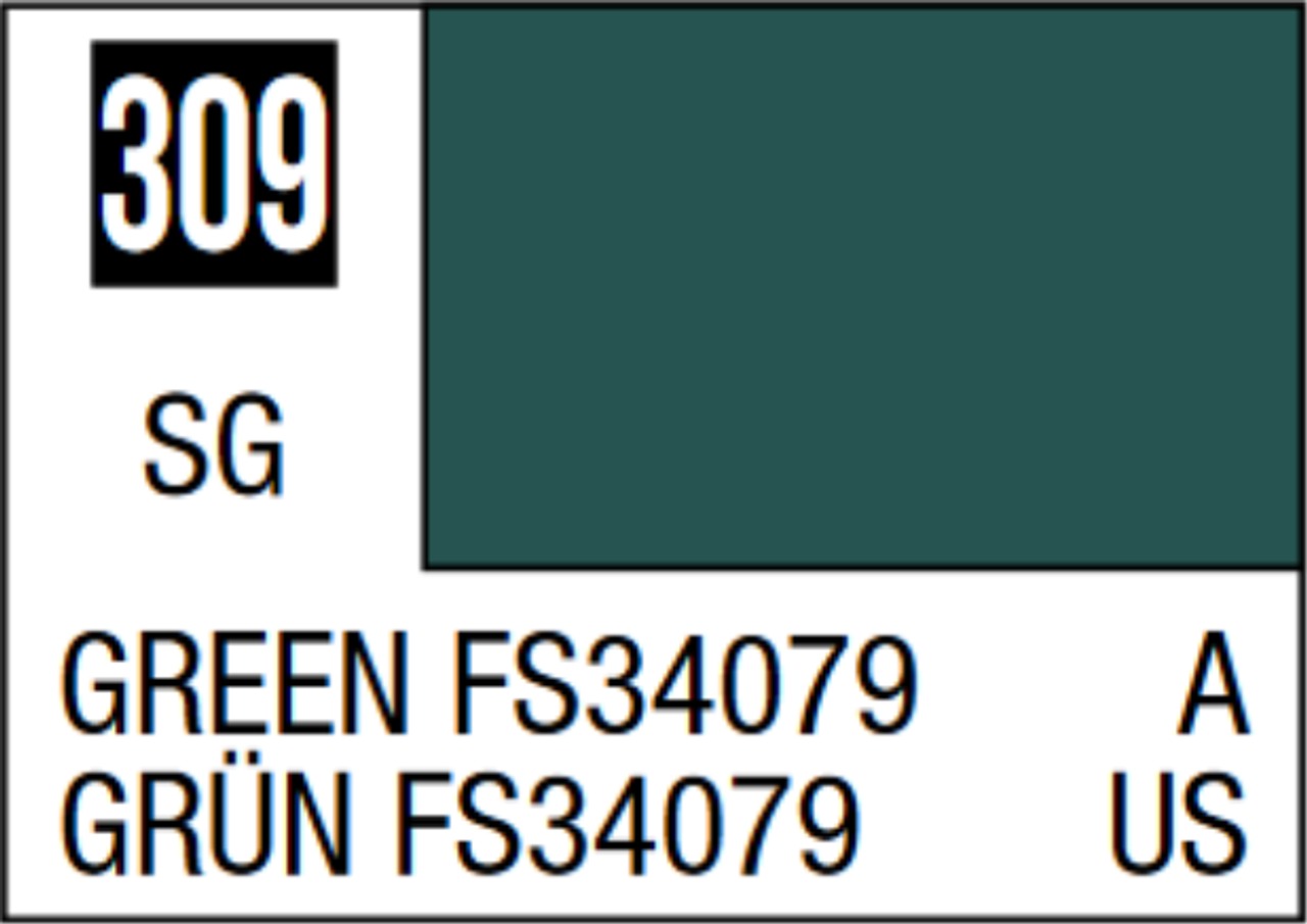 Mr Hobby Aqueous Hobby Color 10ml H-309 Green FS34079 (US)