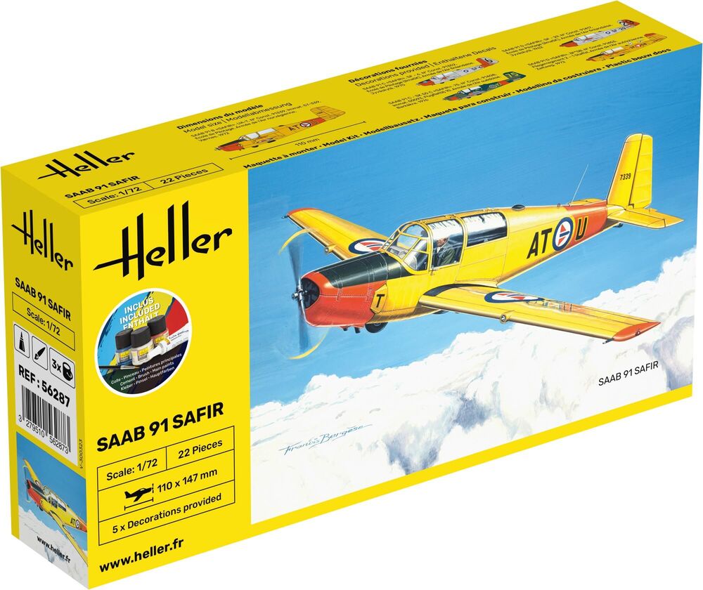 Heller 1:72 Gift Set - SAAB Safir 91
