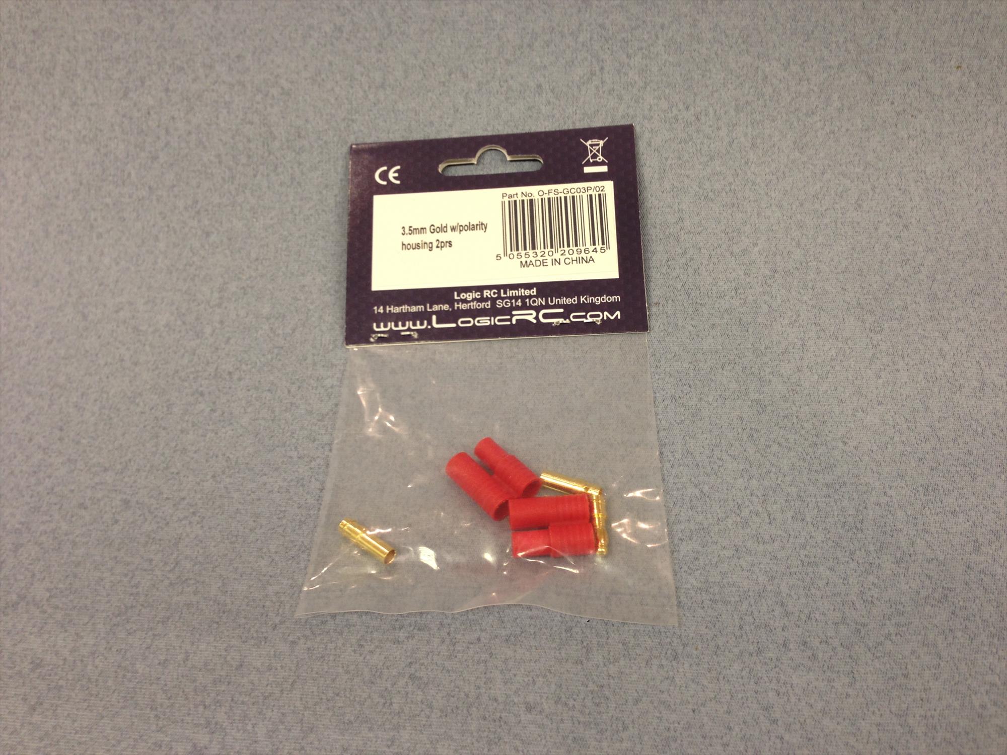 3.5mm Gold 2prs w/polarity housing