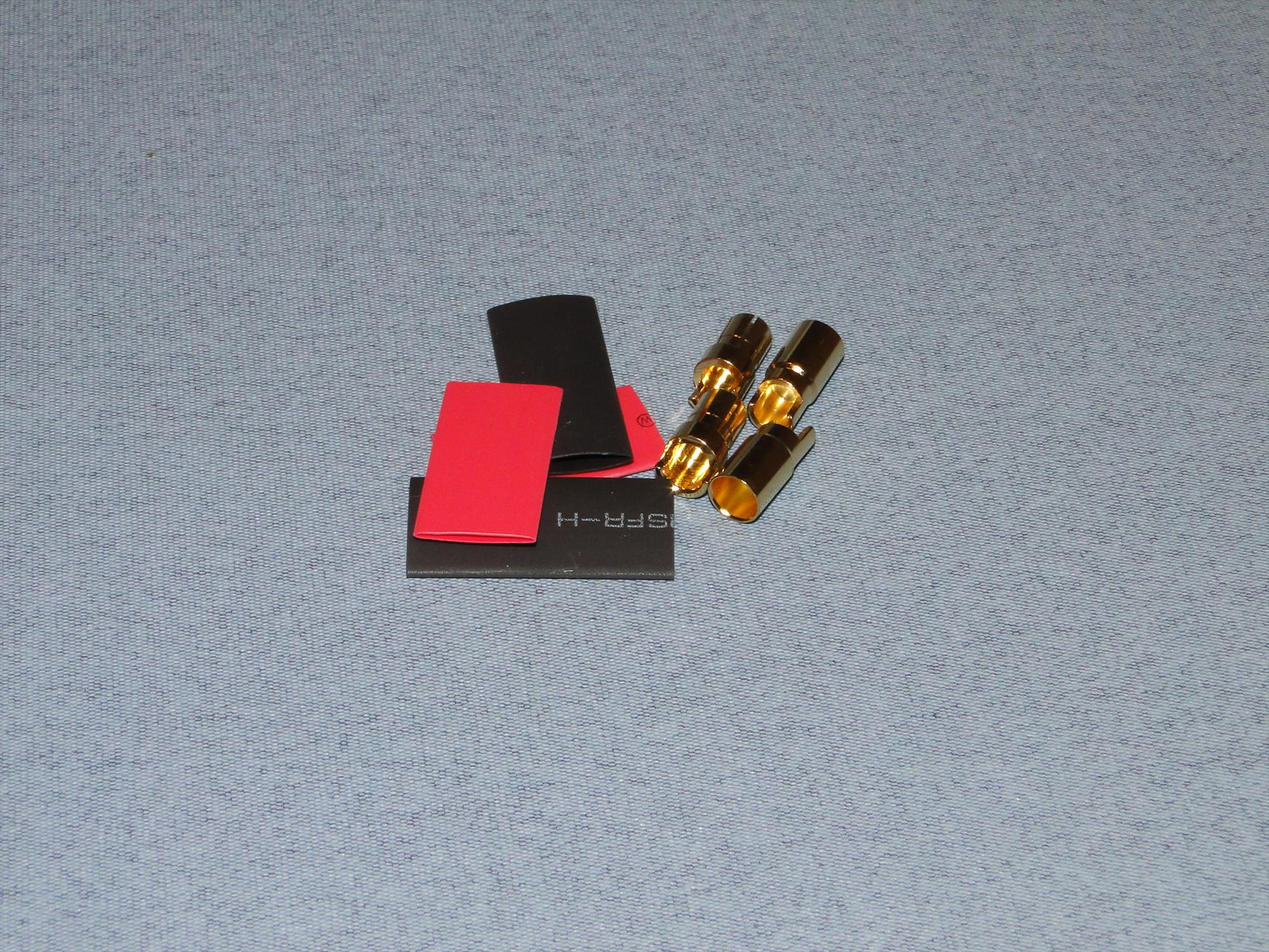 6.0mm Gold Bullet  Connectors  2prs