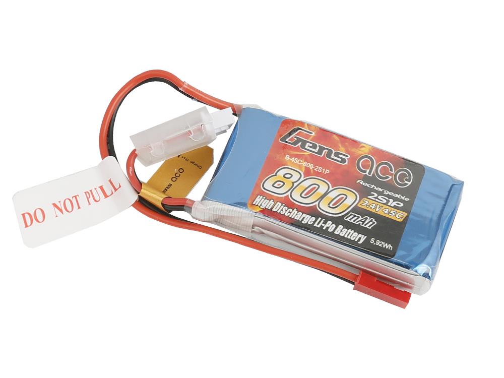 Li-Po 2S 7.4V 800mAh 45C with BEC