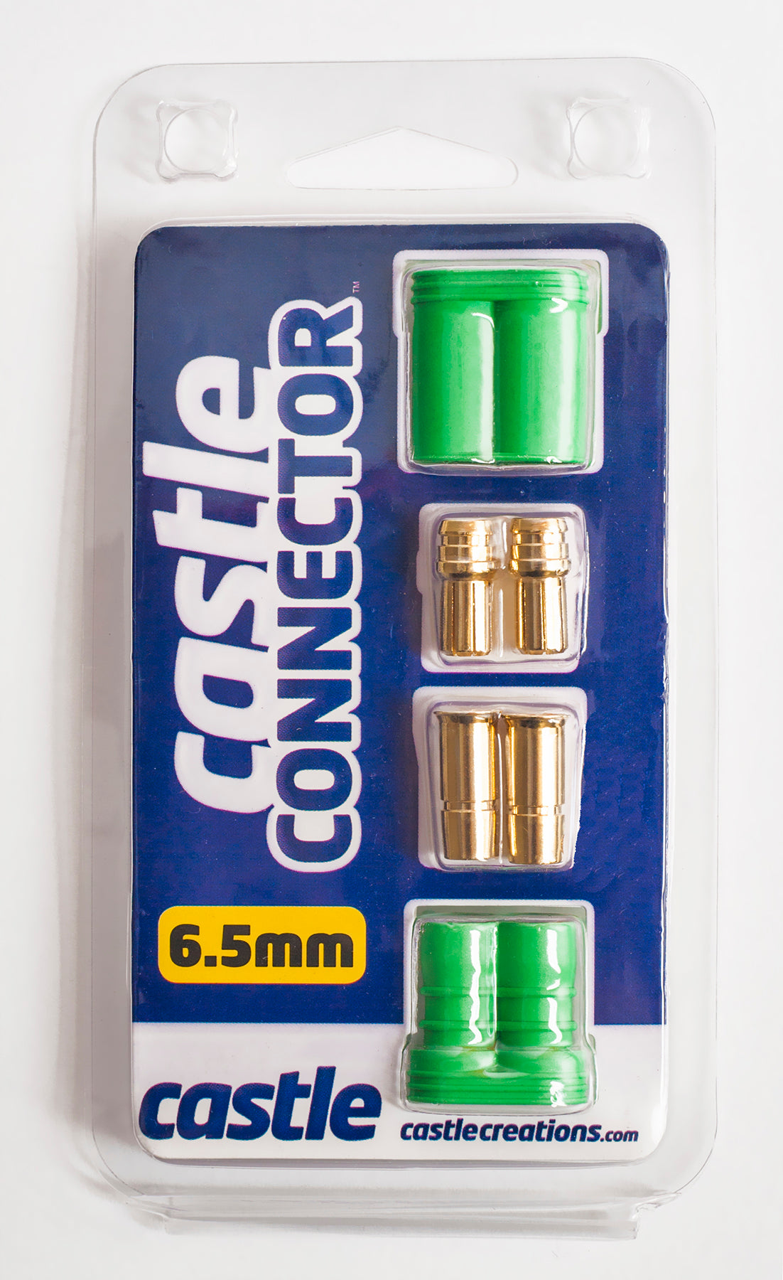 Castle 6.5mm Polarized Bullet Connector 1pr