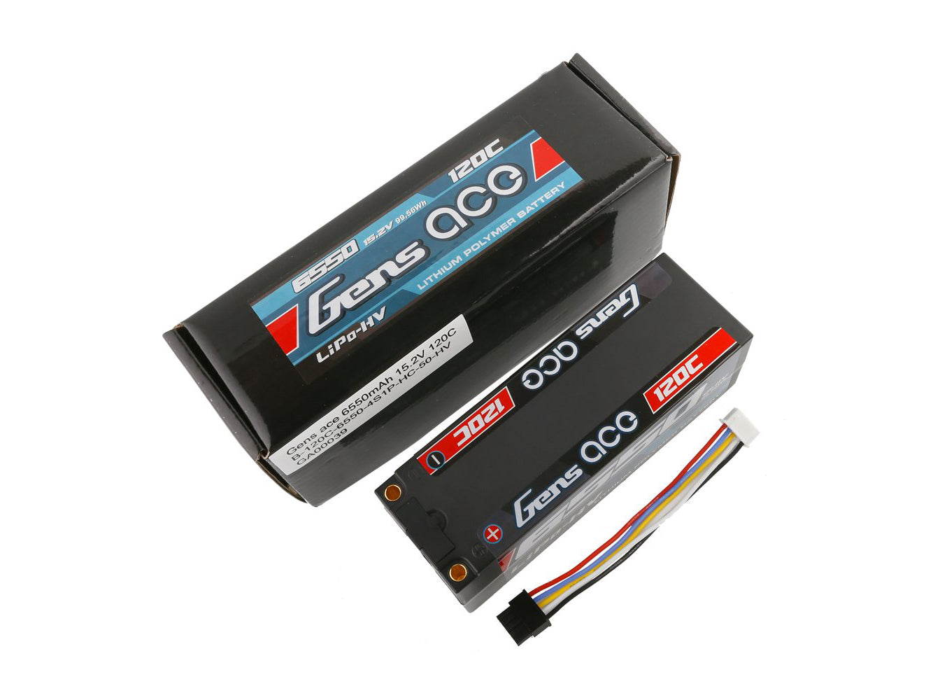 Li-Po HV Car Hard Case 4S 15.2V 6550mAh 120C with 5mm