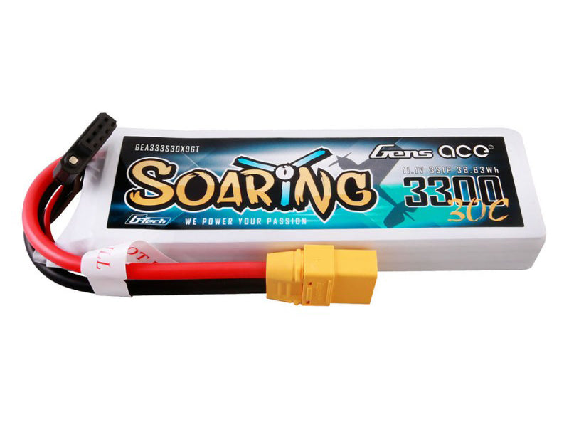 Li-Po G-Tech 3S 11.1V 3300mAh 30C Soaring with XT90