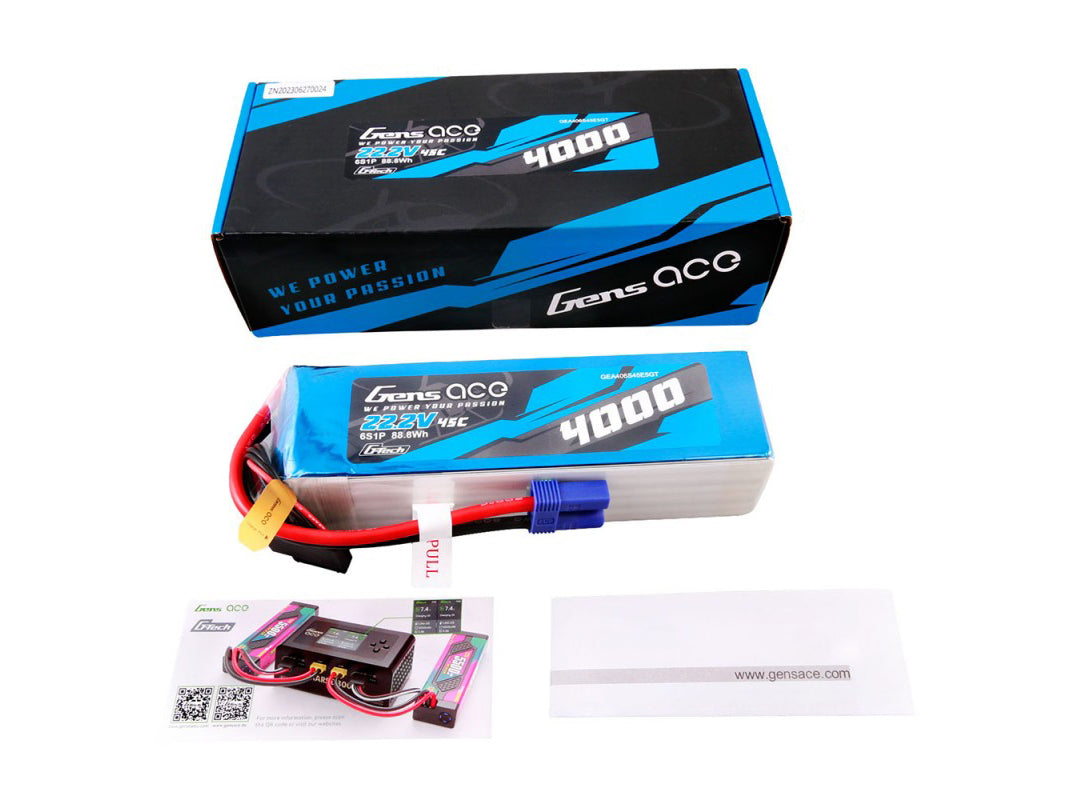 Li-Po G-Tech 6S 22.2V 4000mAh 45C with EC5