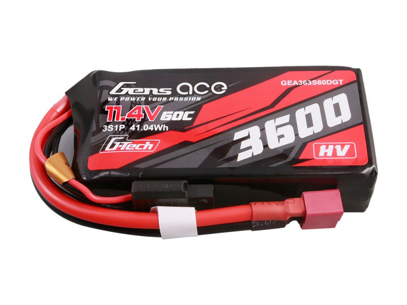 Li-Po Car G-Tech HV 3S 11.4V 3600mAh 60C with T-Type