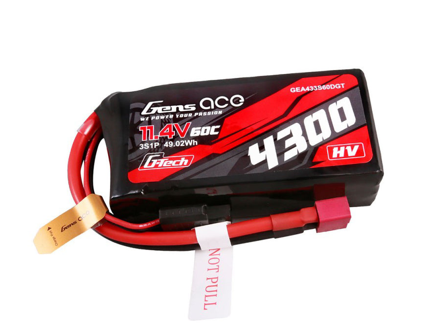 Li-Po Car G-Tech 3S 11.4V 4300mAh 60C with T-Type