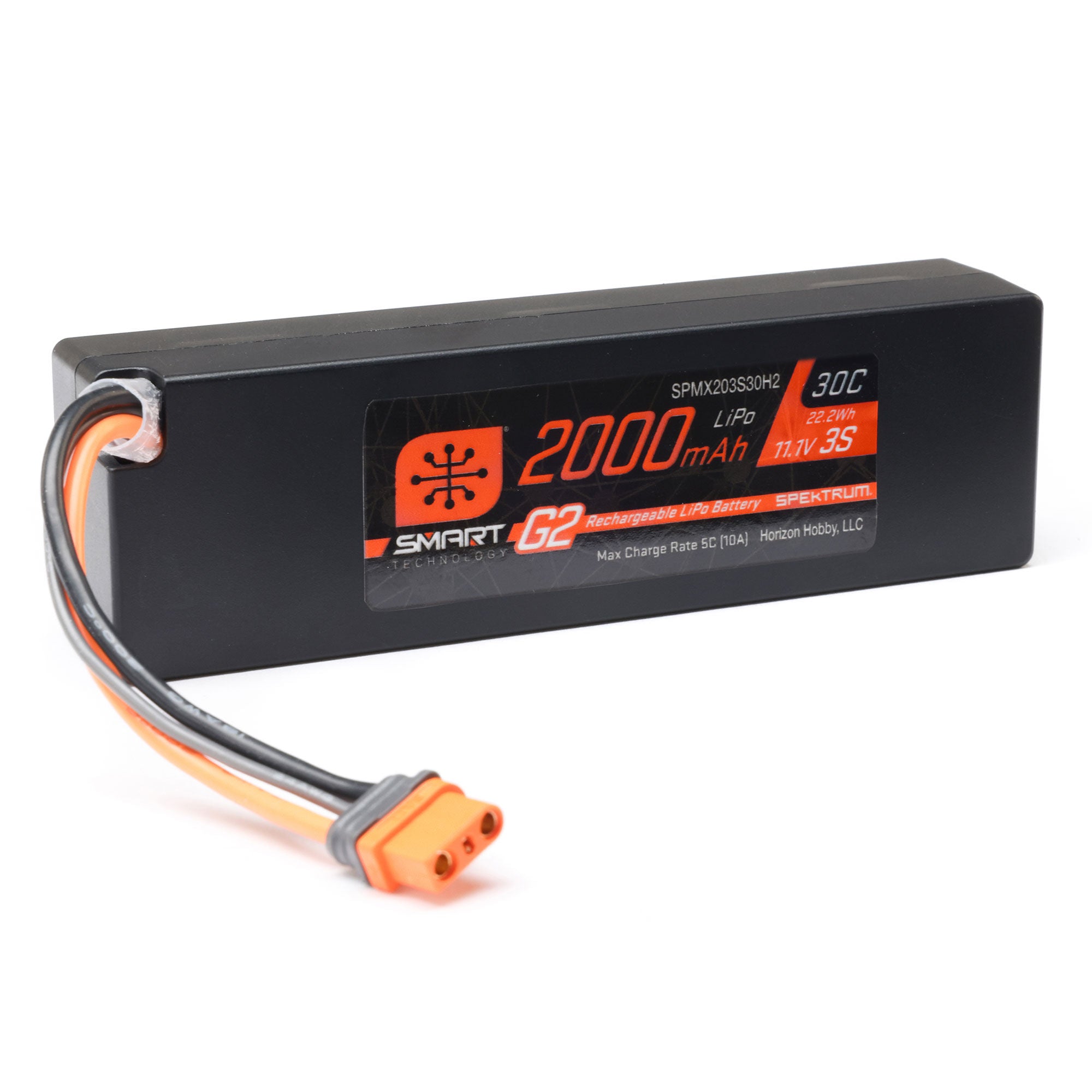 Spektrum 11.1V 2000mAh 3S 30C Smart G2 LiPo Battery: IC2O-SPMX203S30H2 NEW