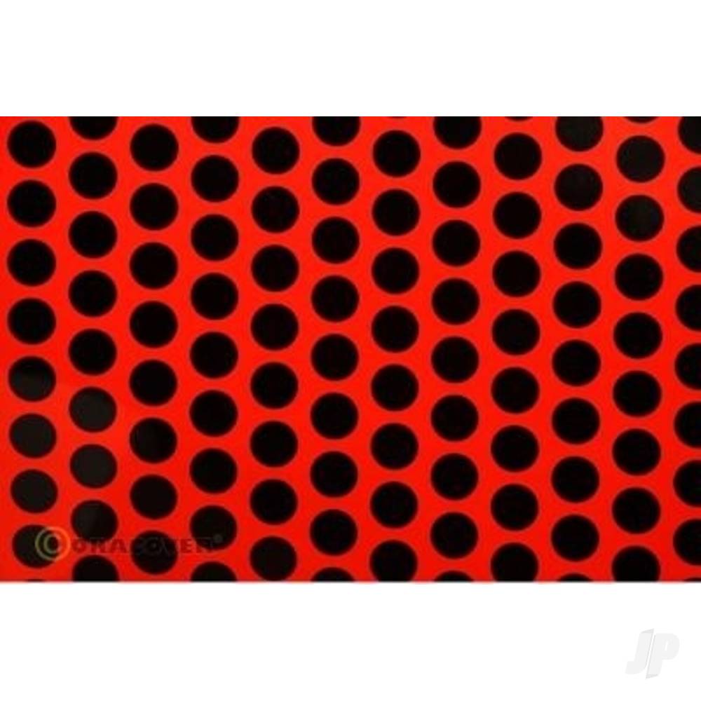 Oracover 2m ORACOVER Fun-1 Polkadots, Red + Black (60cm width) ORA41-021-071-002
