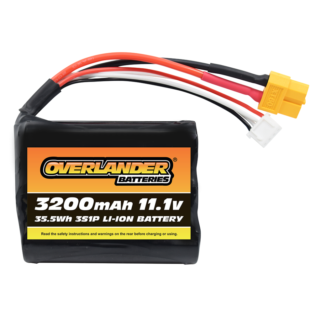3200mAh 11.1V 3S Flat 18650 Li-Ion Battery