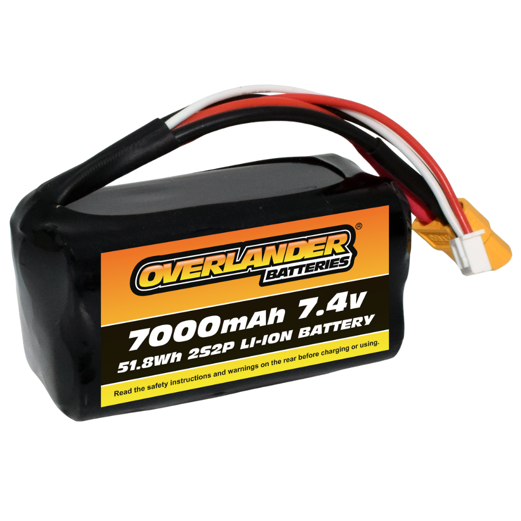 7000mAh 7.4V 2S2P Square 18650 Li-Ion Battery