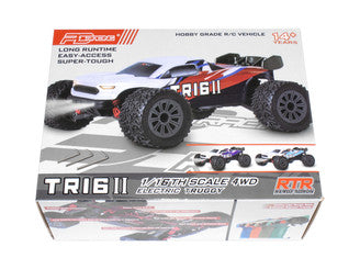 TR16II Brushed RC Truggy (Red, Blue & White) 1:16