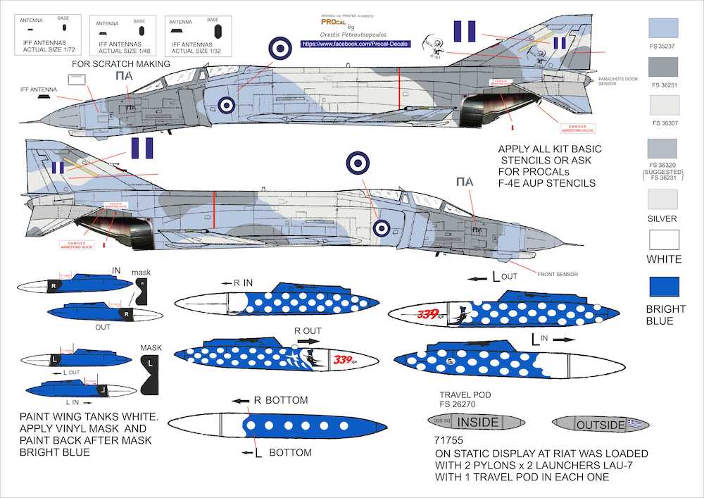 McDonnell F-4E Phantom 339 SQ AT RIAT 2016 The paint that 339SQN use for the participation on RIAT AIR SHOW 2016