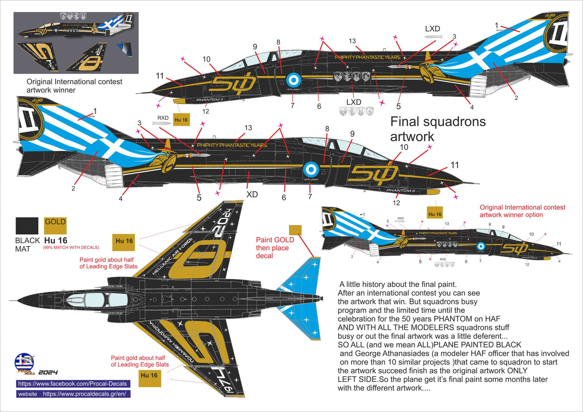 McDonnell F-4E Phantom AUP 50 YEARS SERVICE ON HAF ANNIVERSARY PLANE Phifty Phantastic Years