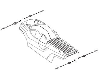 Orange/Black Colour Body with Sticker Sheet for PD861R