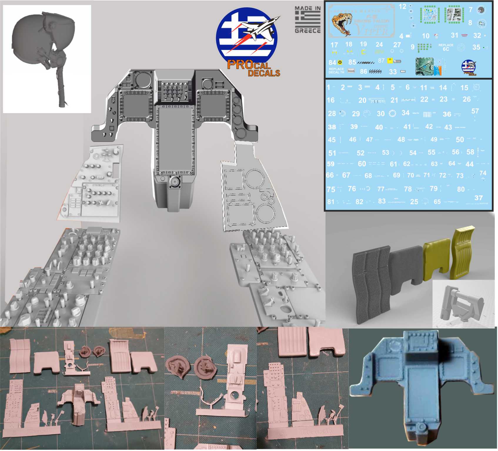 Procal Decals General-Dynamics F-16 - PDR004
