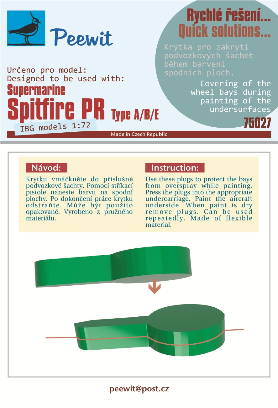 Supermarine Spitfire PR Type A/B/E (designed to be used with IBG Models kits)