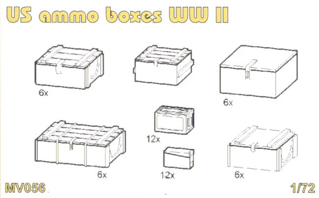 US ammunition boxes WWII