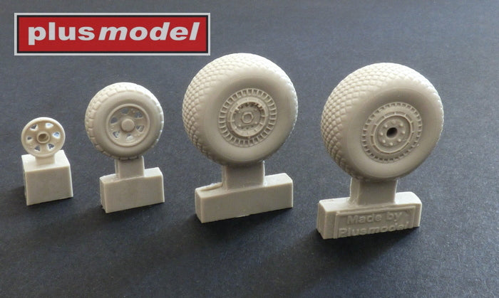 Martin B-26 Marauder late wheels diamond tread The set includes front and main wheels of the late type with a diamond tread and a paint mask.