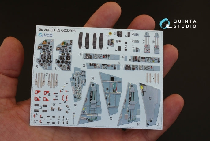 Sukhoi Su-25UB 3D-Printed coloured Interior on decal paper (designed to be used with Trumpeter kits)
