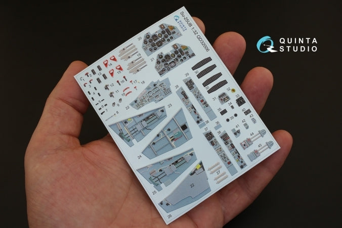 Sukhoi Su-25UB 3D-Printed coloured Interior on decal paper (designed to be used with Trumpeter kits)