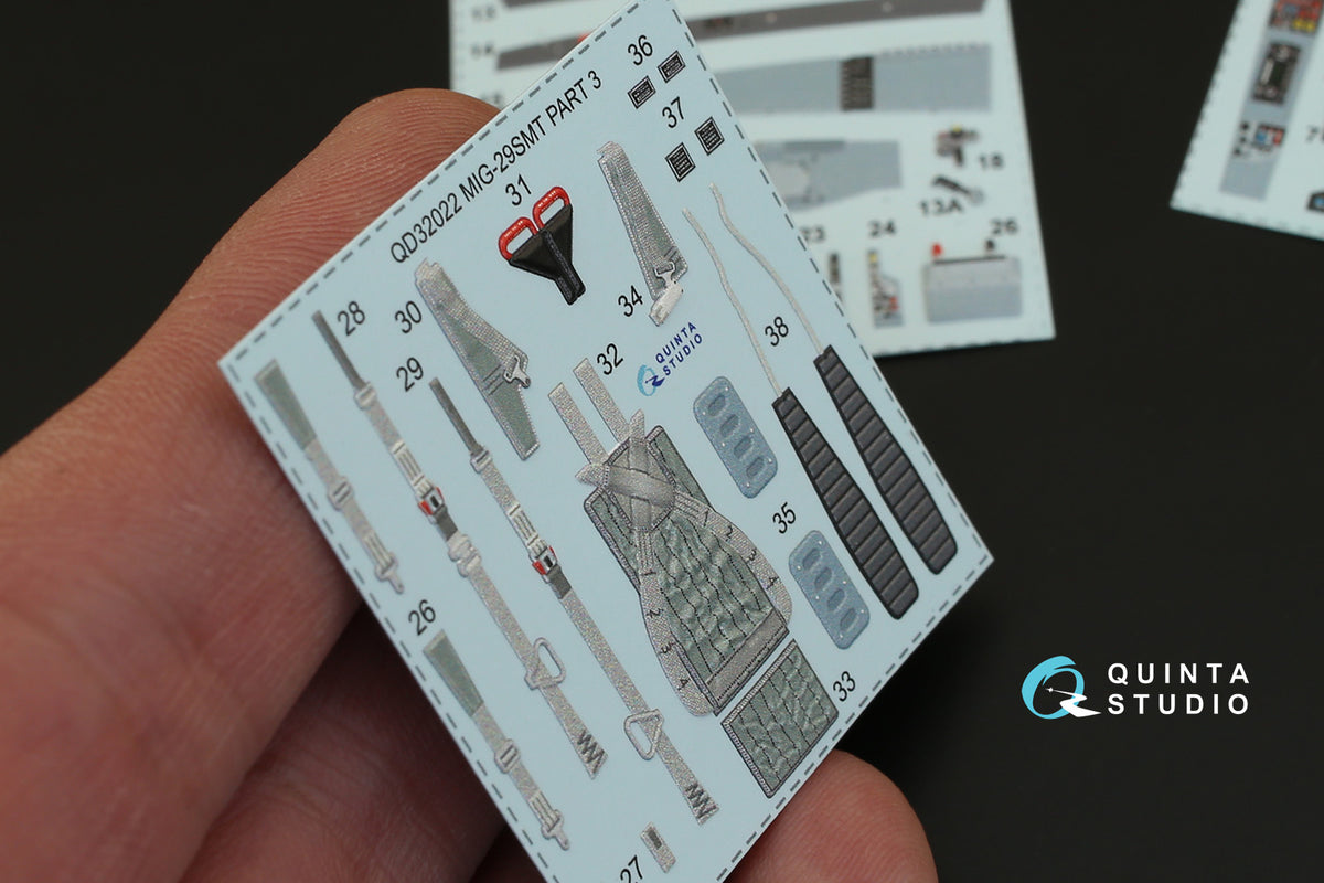 Mikoyan MiG-29SMT 3D-Printed coloured Interior on decal paper (designed to be used with Trumpeter kits)