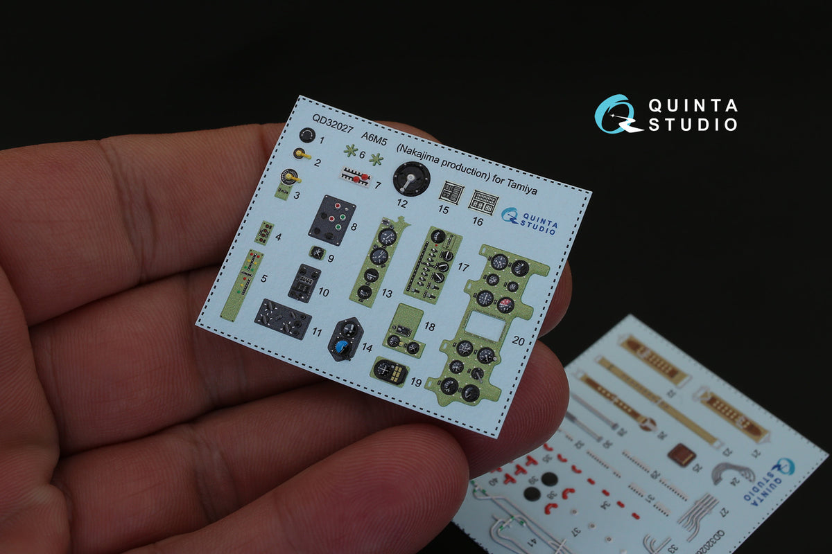 Mitsubishi A6M5 Zero (Nakajima prod.) 3D-Printed coloured Interior on decal paper (designed to be used with Tamiya kits)