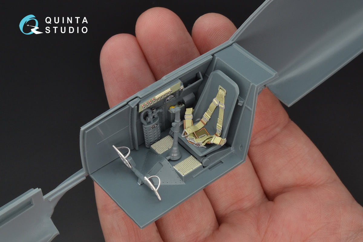 Messerschmitt Bf-109E-1 3D-Printed coloured Interior on decal paper (designed to be used with Eduard kits)