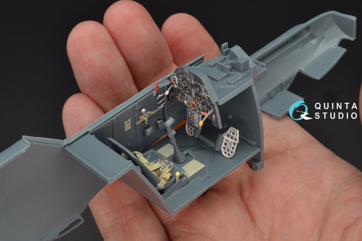 Messerschmitt Bf-109E-4 3D-Printed coloured Interior on decal paper (designed to be used with Eduard kits)