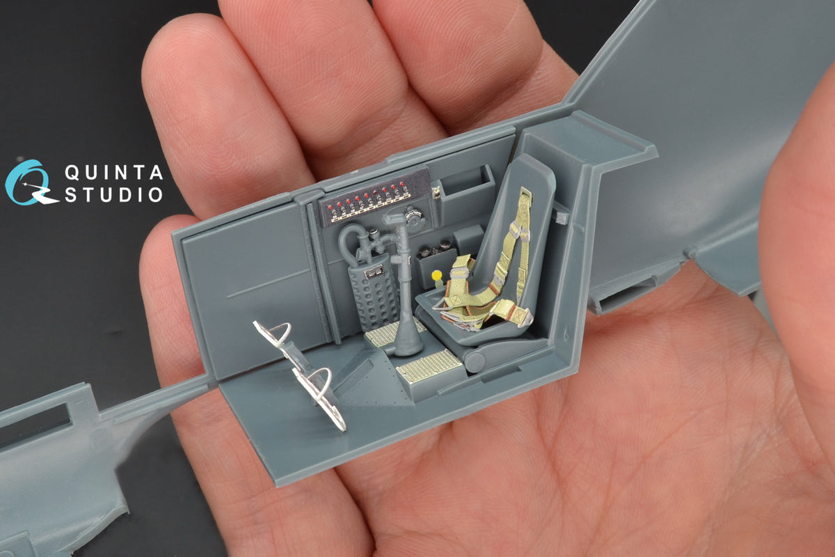 Messerschmitt Bf-109E-4 3D-Printed coloured Interior on decal paper (designed to be used with Eduard kits)