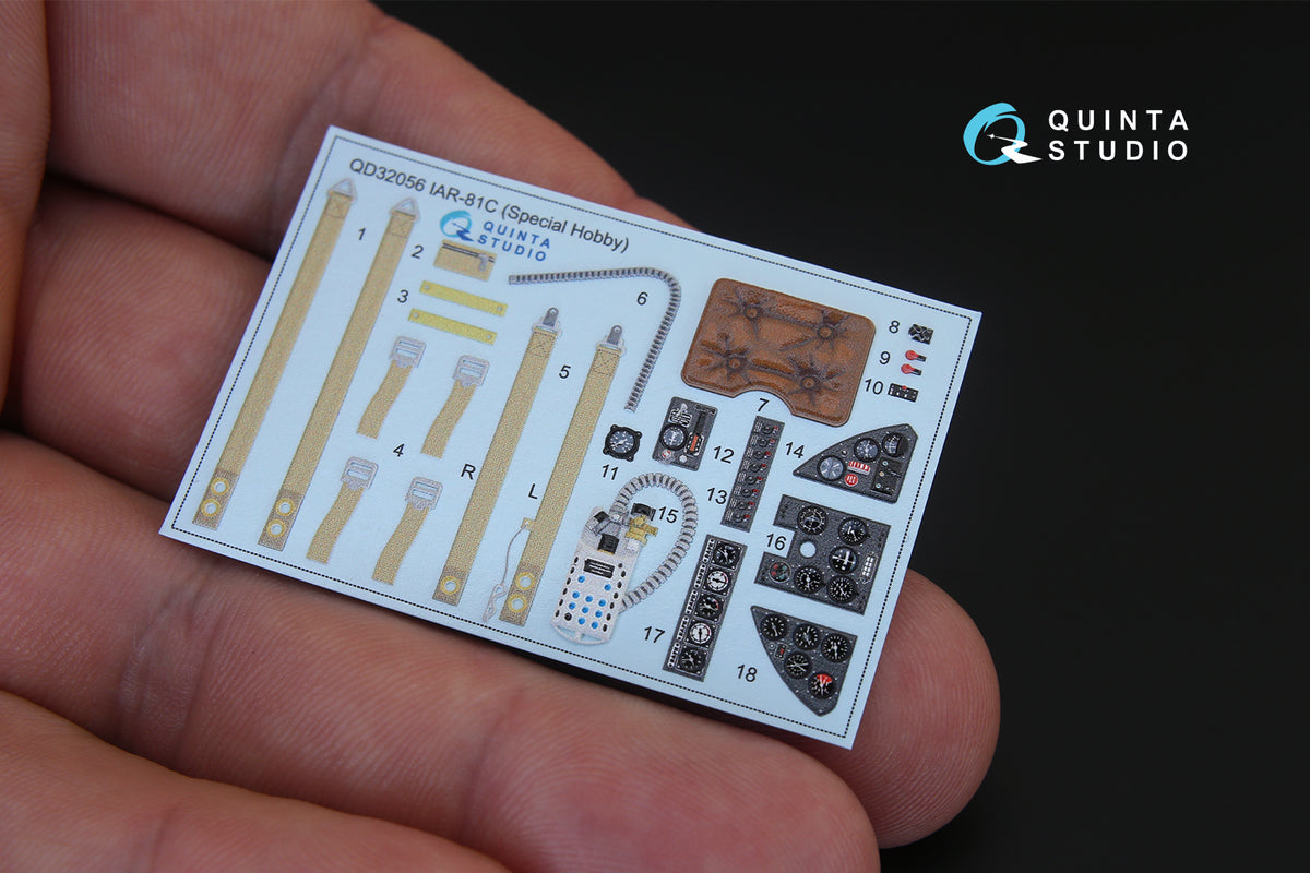 IAR IAR-81C 3D-Printed coloured Interior on decal paper (designed to be used with Special Hobby kits)