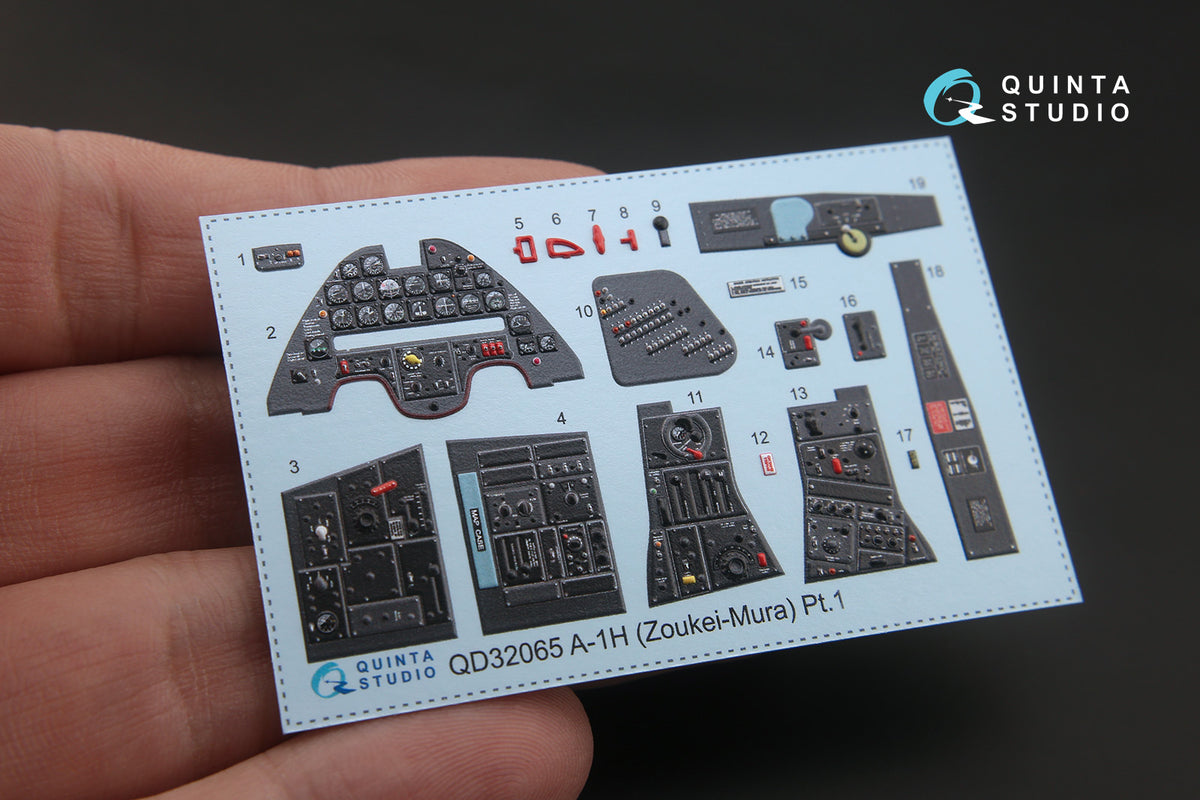 Douglas A-1H Skyraider 3D-Printed coloured Interior on decal paper (designed to be used with Zoukei-Maru kits)