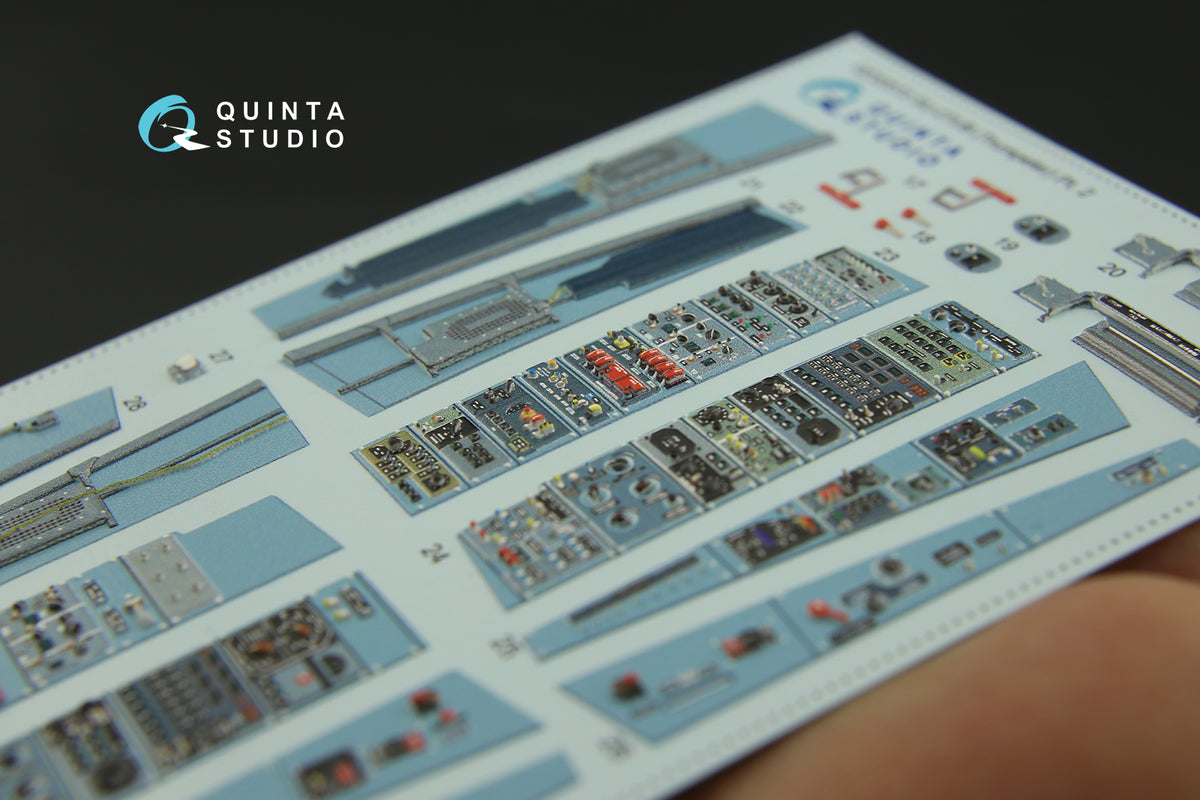 Sukhoi Su-27UB 3D-Printed coloured Interior on decal paper (designed to be used with Trumpeter kits)