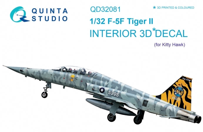 Northrop F-5F 3D-Printed coloured Interior on decal paper (designed to be used with Kitty Hawk Models Models and Zimi Model kits)