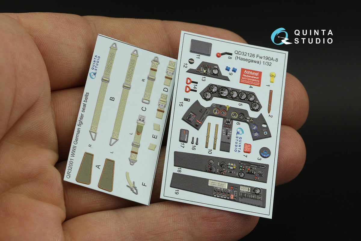 Focke-Wulf Fw-190A-8 3D-Printed coloured Interior on decal paper (designed to be used with Hasegawa kits)